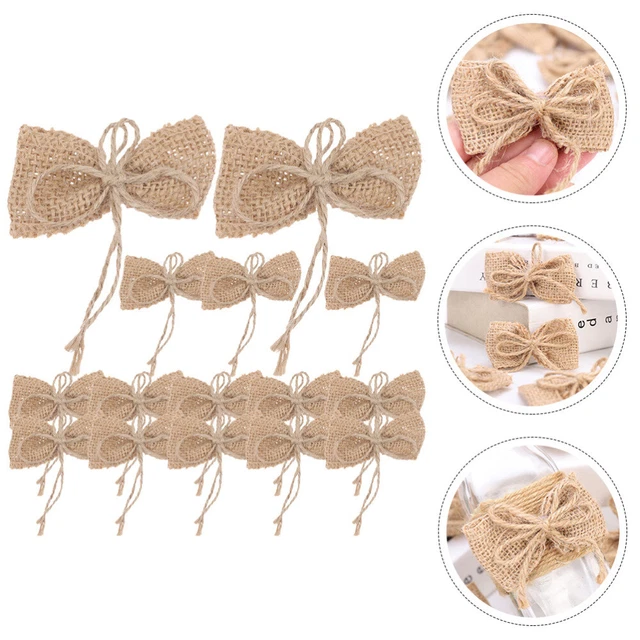 15 Pcs Craft Bows Bows Crafts Burlap Bow Wedding Decorations Christmas