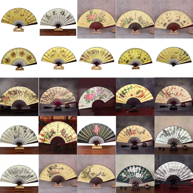 Chinese Japanese Silk Folding Hand Held Pocket Fan Wedding Party Dance Prom H*P_