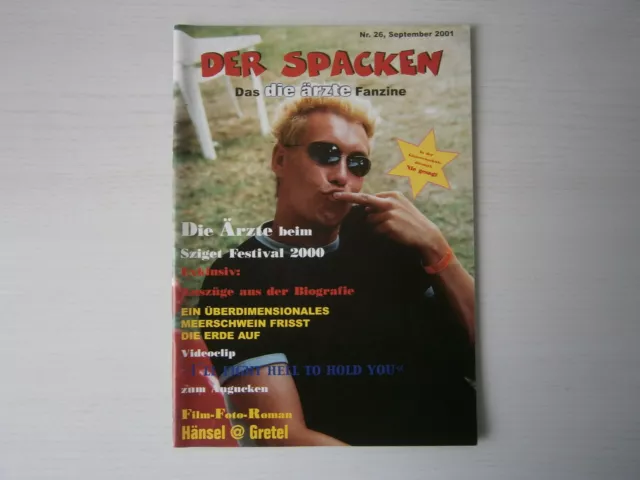 ▄▀▄ Die Ärzte - Fanzine - Der Spacken Nr. 26 ! Bela B. Farin Urlaub ! SELTEN