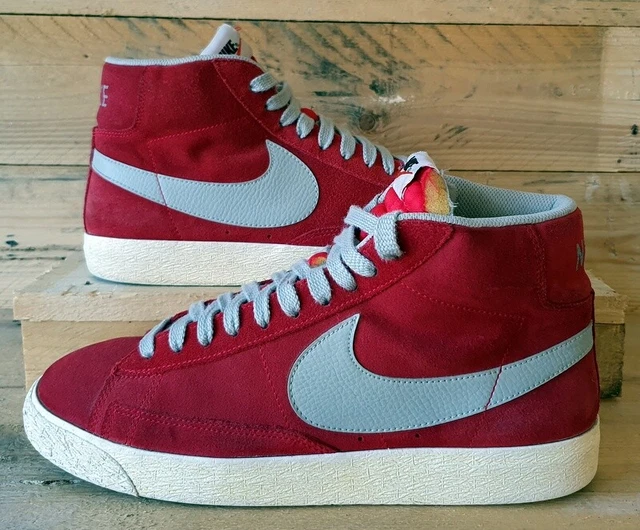 nike blazer hi suede vintage red