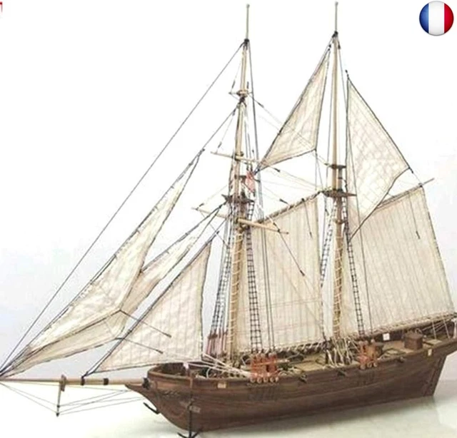 MAQUETTE DE BATEAU EN BOIS Nautique SEUTE DEERN env. 23 x 23 cm 3 Mâts MAQUETTE DE BATEAU EN BOIS Nautique SEUTE DEERN env. 23 x 23 cm 3 Mâts
