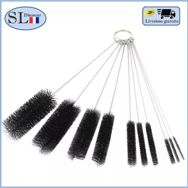 Nylon Tube Brosses,Goupillon Nettoyage,Brosse de Nettoyage Tube pour  Bouteille en Verre Bébé Biberon Bouilloire Clavier, Tuyau Brosses de  Nettoyage（Noir） : : Cuisine et Maison