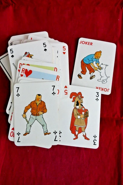 Lot Tintin – Théâtre De Marionnettes Et Jeux De Cartes Vintage – Casterman – Années 80/90