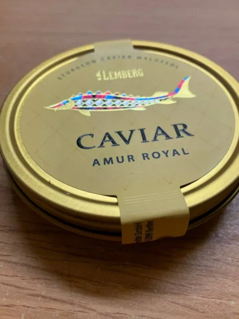 Black Caviar 30g ROYAL AMUR Sturgeon Delicious Fish Restaurant ИКРА ЧЕРНАЯ ОСЕТР