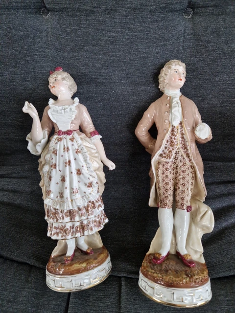 Paire De Personnage Sujet Porcelaine Allemande XVIIIEME Meissen , Dresden , Saxe