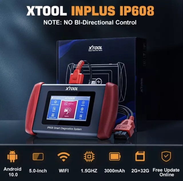 XTOOL IP608 OBD2 Scanner Autocodeleser Alle System Diagnosewerkzeug CAN FD