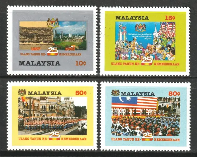MALAYSIA 1982 25th Anniversary of Independence Set of 4V SG#242-245 MH