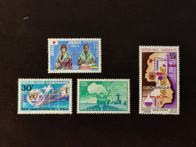 ZU40/ Gabun - Gabon - 1970 - Yv 258 259 260 PA 93 | Mi 361 362 373 377 - MH