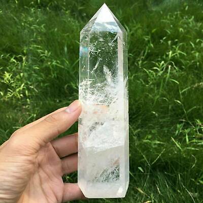 Large Clear Natural Quartz Crystal Point Wand Specimen Reiki Healing Stone US
