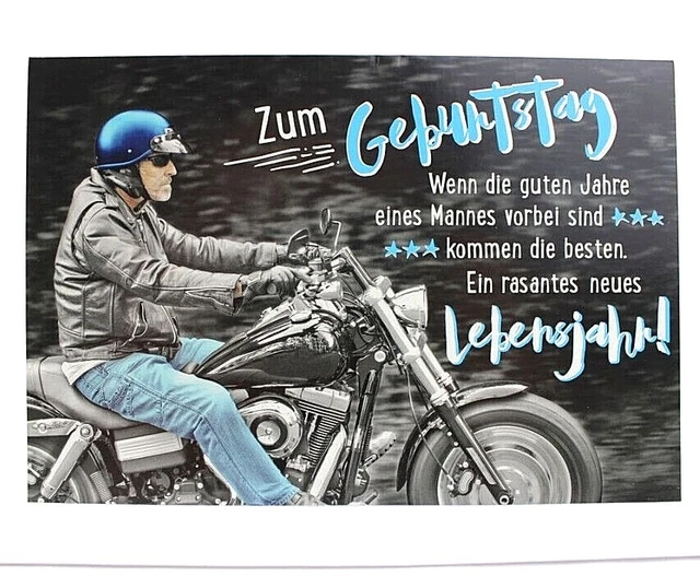 CARD GREETING CARD biker biker birthday card chopper motorcycle £3.46