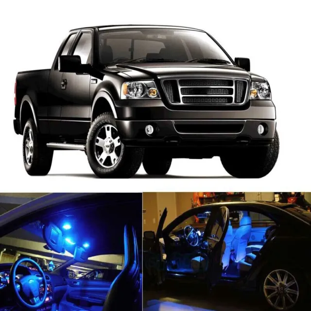 Blue Interior LED Lights Bulbs Package Kit For 2004-2008 Ford F150 F-150 PZ