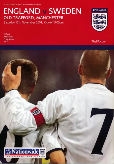 ENGLAND v Sweden (Friendly International @ Manchester United) 2001