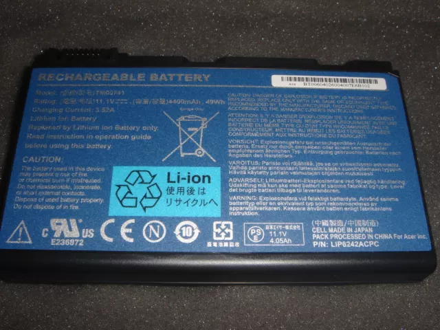 Original Battery Acer Extensa 198.2oz 5210 5220 5620Z TM00741 TM00751 New