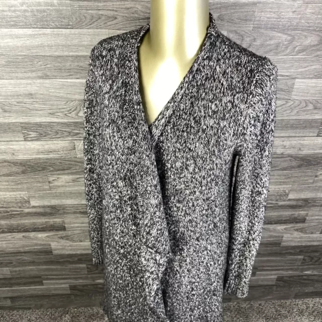 KENSIE Long Sleeve  Grey Long Cardigan Knit Sweater Women's Size XS / S 2
