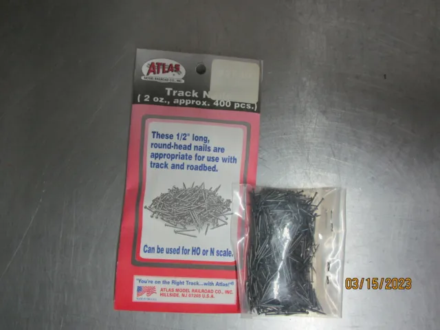 Atlas Track Nails 400 Pcs for HO or N Scale
