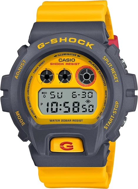 CASIO G-SHOCK DW-6900Y-9ER Watch 90's Yellow Sporty Series G-Squad ...