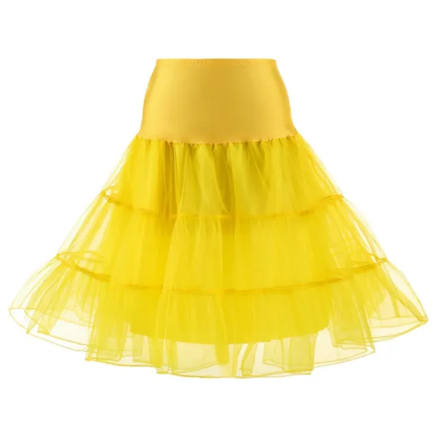 New Yellow Swing Skirts Tutu Underskirt Petticoat Wedding Rockabilly Fancy Dress