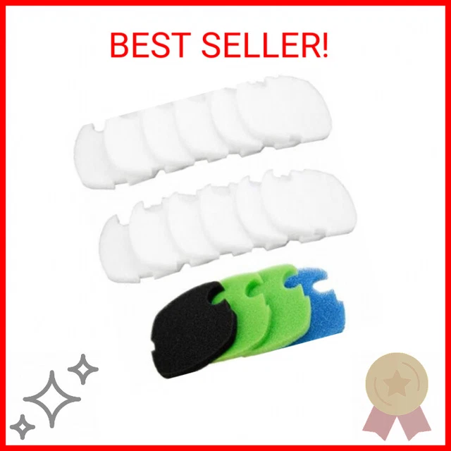 AQUANEAT 16pcs Replacement Canister Filter Pads Compatible with SUNSUN HW-303B/7