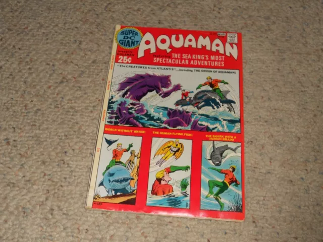 1971 Aquaman Giant DC Comic Book S-26 - CREATURES FROM ATLANTIS - Nice Copy!!!