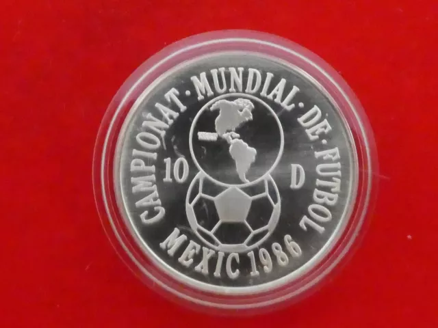 Andorra, 10 Diners, Fußball WM, 1986, Silber, original