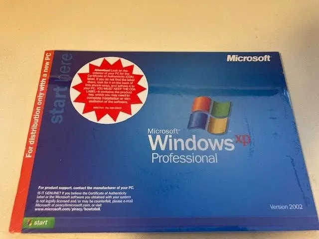 Microsoft Windows XP Professional Genuine - Recovery Media