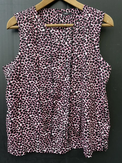 Gonna nuova senza etichette M&S UK 12-14 W32 Black Mix Stretch Mix Viscosa Foderata Lunghezza Midi