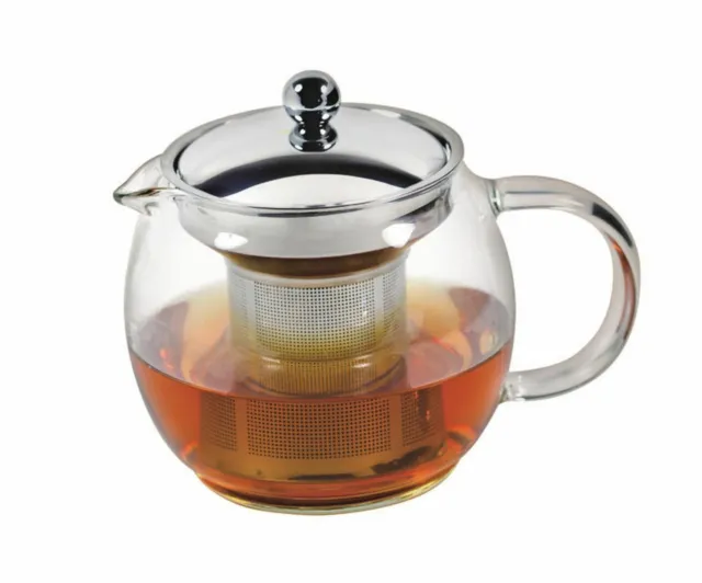 NEW AVANTI CEYLON GLASS TEAPOT Stainless Steel Infuser Tea Pot 4 CUP 750ML 2