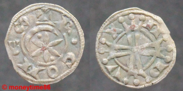 Monnaie Féodale En Argent - Denier Raymond VI De Provence (1200-1220 AD) - Réf. Bd#785 - Pièce Ancienne