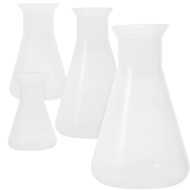 4Pcs Portable Graduated Beaker Erlenmeyer Beaker laboratory conical flask