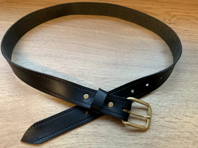 NEW BOYS CHILDS CHILDRENS BLACK REAL LEATHER BELT 25mm SCHOOL WEDDING SUIT New 2
