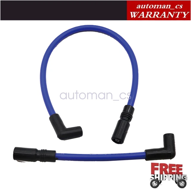 New Spark Plug Wires For Softail Slim FLSS 12-2017 Big Twin FXD 10.4mm Blue
