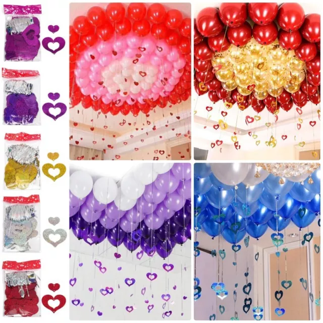 100Pcs/Pack Red Heart Shape Balloon Accessories Room Party Decoration