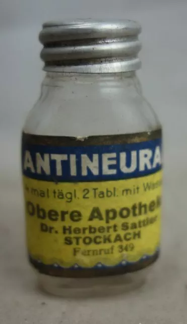 alte Glas Flasche Flacon Apotheke Antineural