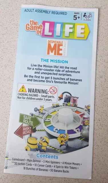 Mini Spinner The Game of Life Despicable Me Minion Made Replacement Pieces