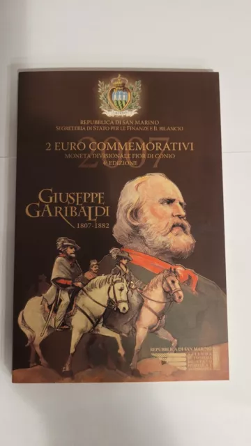 2 euro Commémorative Saint Marin  2007 Giuseppe Garibaldi sous blister neuf