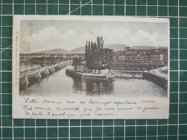 Si109 CPA Be Bottom Blue Circa 1900 - Switzerland - Geneve - View General