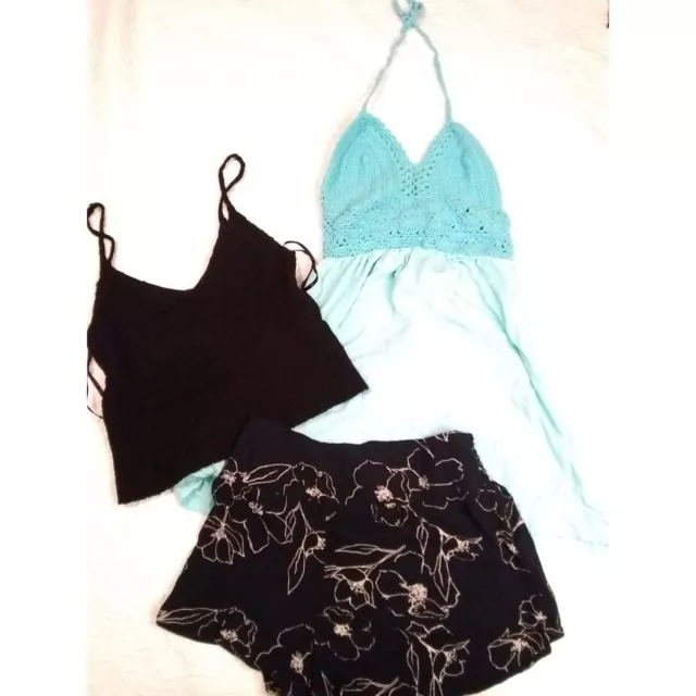 Bundle Billabong shorts Forever 21 top & knit dress women summer clothing Small