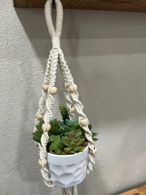 handmade macrame plant hanger