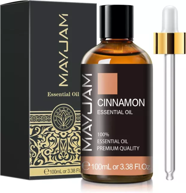 100ml Pure Cinnamon Essential Oil Fragrance Aromatherapy  Diffuser W/Dropper