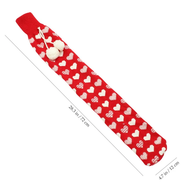 Hot Bottle Warmer Winter Water Bottles Long Injection Bag Red Background 2