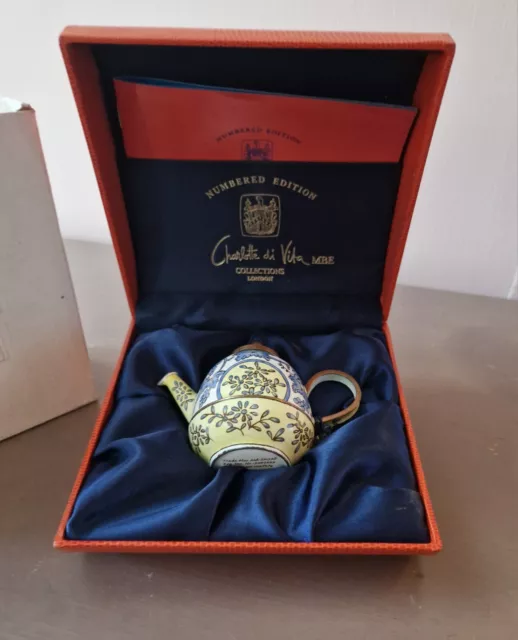 Charlotte di Vita Spode Miniature Enamel Teapot