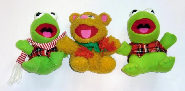 (3) 1987 Henson Muppet Babies Plush Kermit & Fozzie McDonald's FREE SHIPPING!