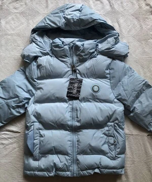 TRAPSTAR IRONGATE DETACHABLE Hooded Puffer Jacket Baby Blue Medium