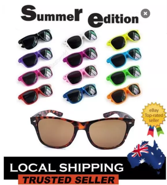 Adults Classic Retro Sunglasses  Coloured Frame Men's  Women's Excellent Quality