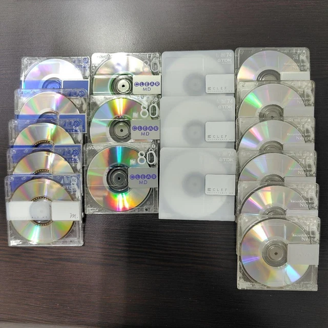 Lot De 4 Minidisc TDK Bit Club – Design Mix, 74 Min (Neufs, Emballage Ouvert)