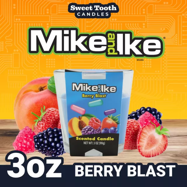 Candle - Berry Blast Scented Candle 3oz -   MIKE & IKE BERRY BLAST 3 OZ CANDLE