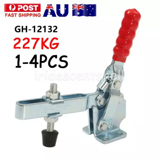 1-4x GH-12132 Holding Capacity Quick Release Hand Tool Toggle Clamp Horizontal