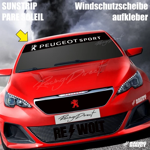 Autocollant Pare-brise Avant Voiture Pour Peugeot - Décoration Et Protection Solaire - Facile à Poser, Résistant à L'eau