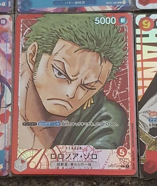 RORONOA ZORO OP01001 Alt Art Leader One Piece Trading Card Game EUR 1
