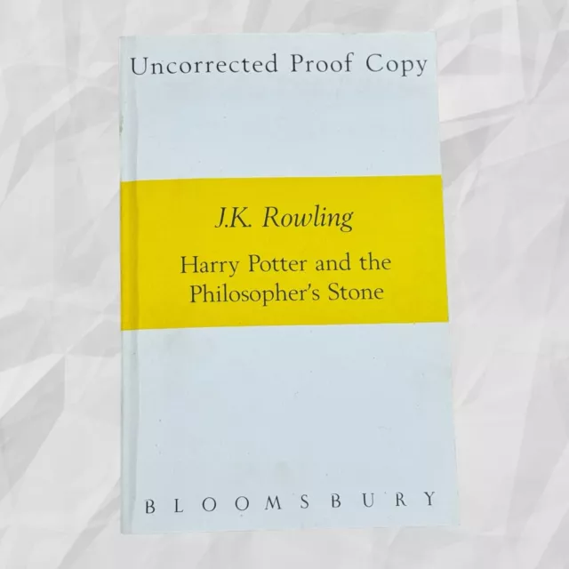 Harry Potter and the Philosopher's Stone, UK Uncorrected Proof, JK Rowling, Fine